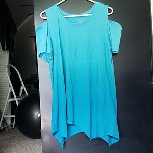NWT Lane Bryant Ombre Cold-Shoulder Tee
